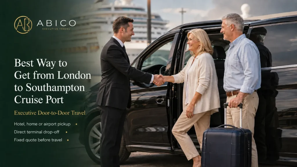 Abico Executive Travel provides premium chauffeur transfers with luggage-friendly cruise travel.